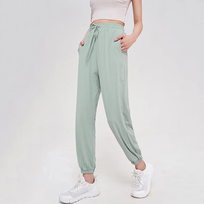 Grace Loose Fit Drawstring Stretch Buttery Soft Sweatpants - Tranquil Panda